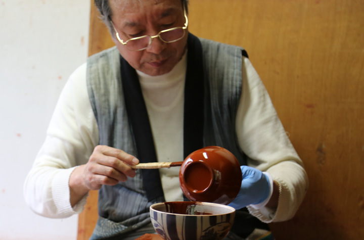 羽反椀（国産漆）朱