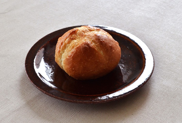 アメ釉パン皿