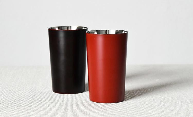 石川漆宝堂 ハイボールカップダブル 朱 暮らしのうつわ花田 和食器 通販 石川漆宝堂 ハイボールカップダブル 朱 暮らしのうつわ花田 和食器 通販