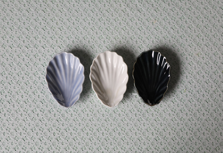 シェル小皿(湖水釉)