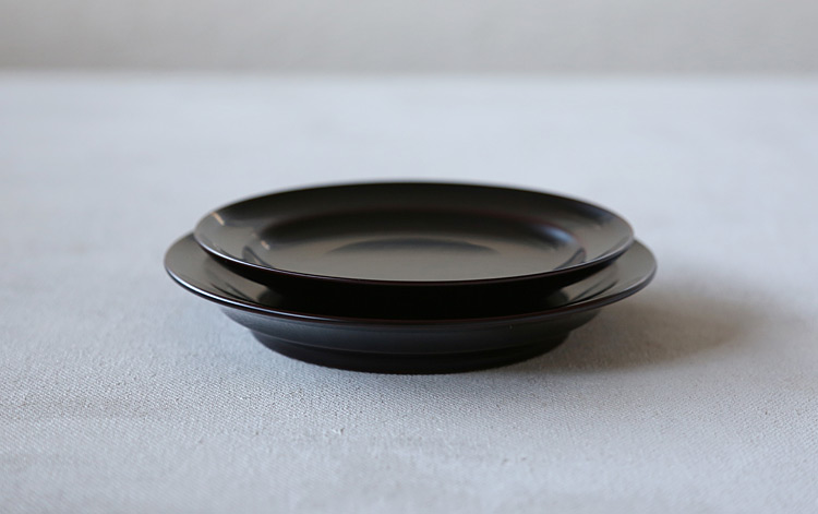 5.3寸平皿 溜 栃