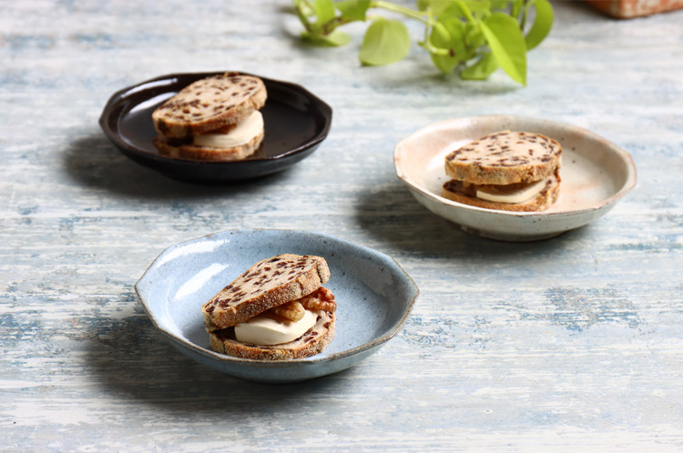 十角深皿5寸 粉引