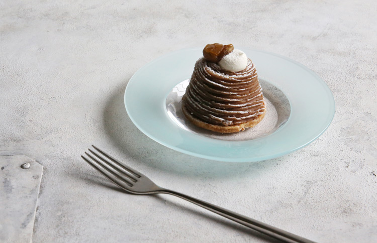 ドルチェプレート（白藍）