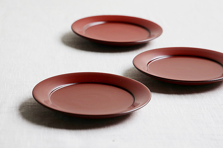 13 PLATE（5寸5分） 本朱 栃