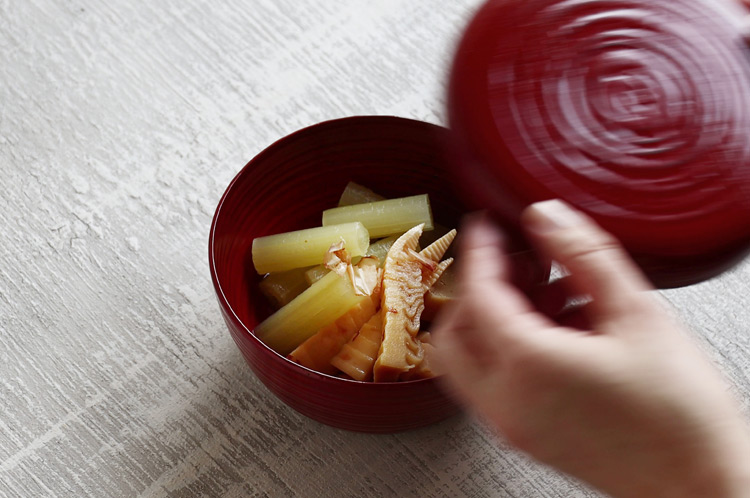川上漆宝堂 タンス 引き出し 根来塗 石川漆宝堂 根来挽目うつわ（