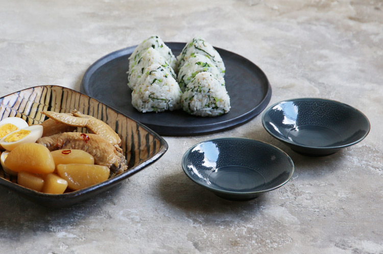 稲村真耶 ボタニカル柄装飾オーバル皿(中)2枚セット 大皿・中皿・小皿