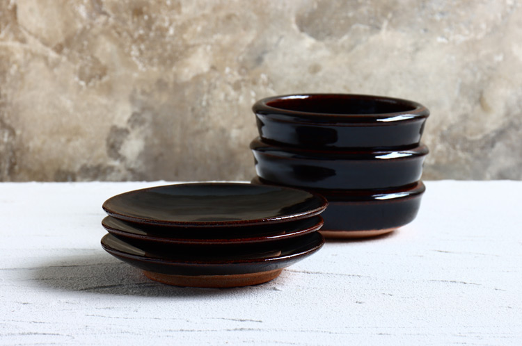 アメ釉グラタン皿6寸