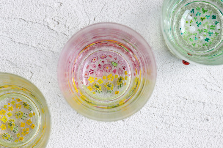 >13B 桜と菜の花 グラス