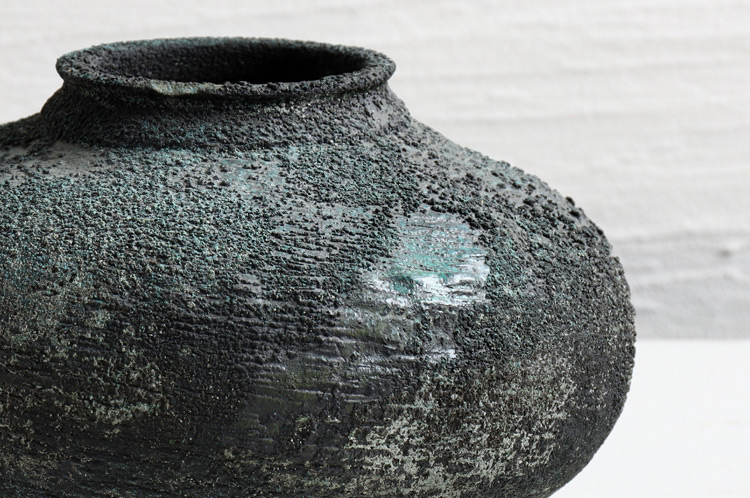 野口悦士 295 緑青 壺 ｜ 暮らしのうつわ花田 和食器 通販