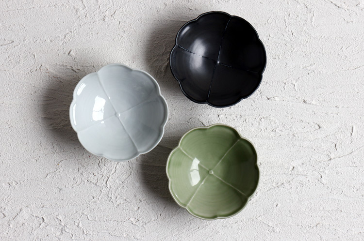 四つ葉型小鉢 白磁