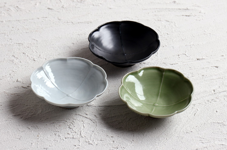 四つ葉型小鉢 白磁