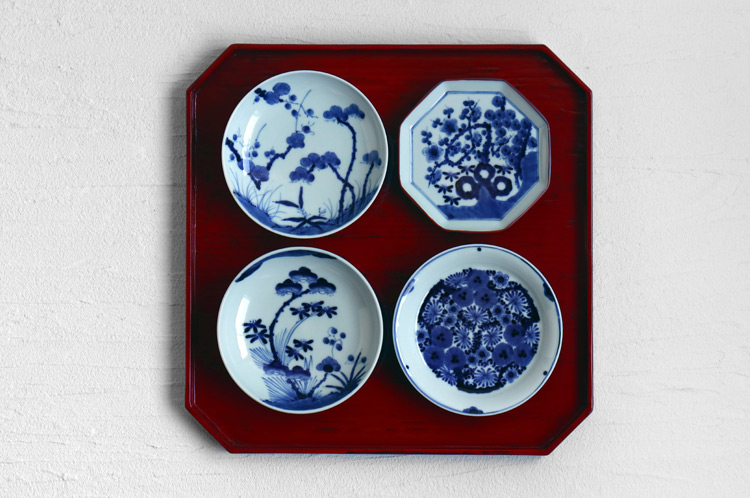 【ギフト】 岩永浩 松竹梅文5寸皿B ｜ 暮らしのうつわ花田 和食器 通販 工芸品