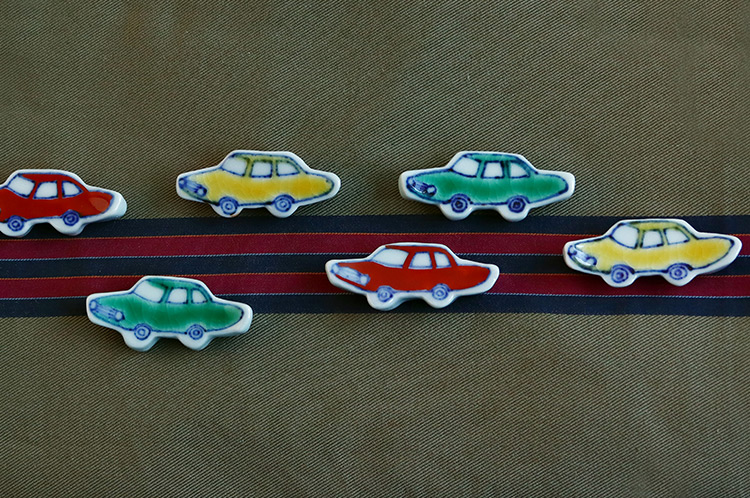 >くるま箸置（緑）