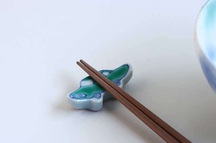 >くるま箸置（緑）