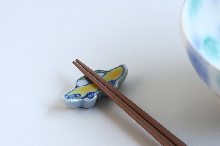 >くるま箸置（黄）