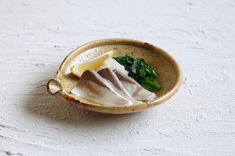 工藤和彦 7 黄粉引平片口鉢 ｜ 暮らしのうつわ花田 和食器 通販