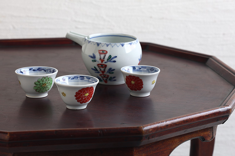 >65 片口 色絵 ホタルブクロ