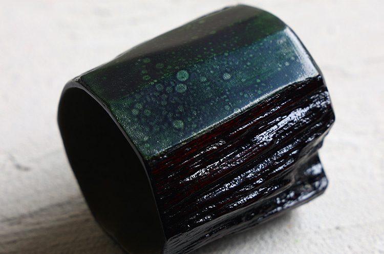 1E ヘギ目ロックグラス 200cc ケヤキ