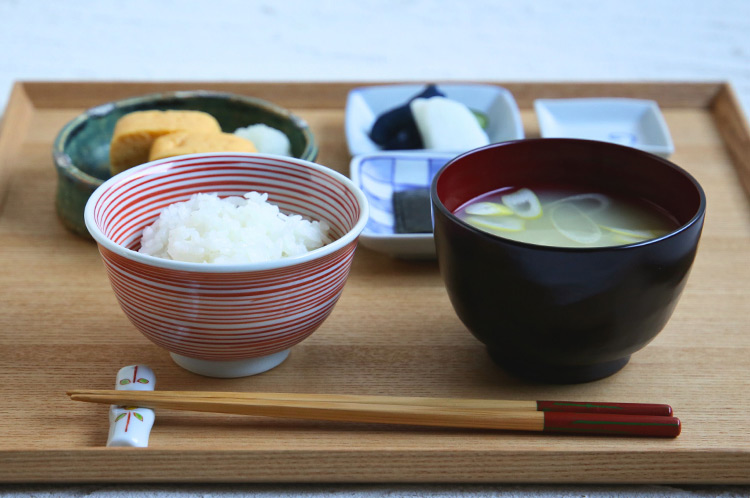 >飯碗赤絵輪線文