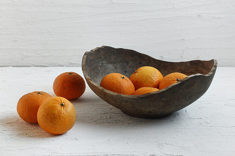 3 アースFin ボウルオブジェ カエデ（鉄媒染）/アース無塗装（飯田慎一）