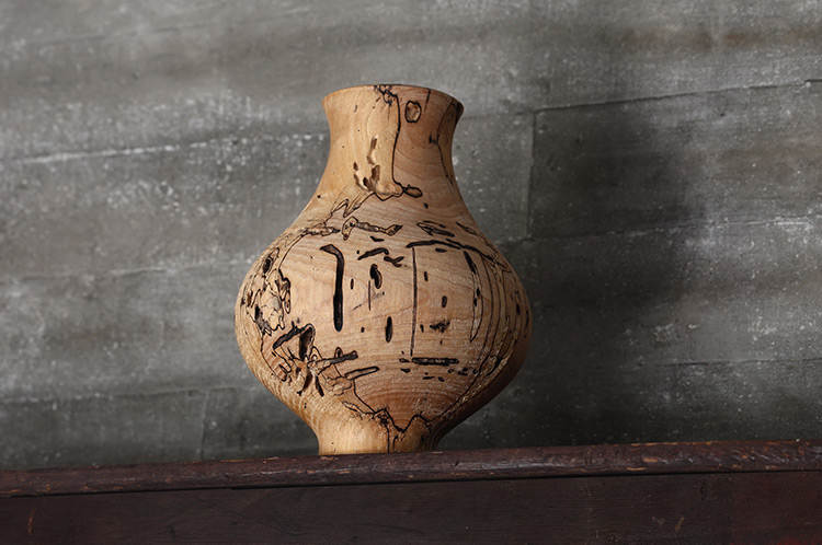 5 アースFin 花器オブジェ カエデ（スポルテッド）/オイル（飯田慎一）