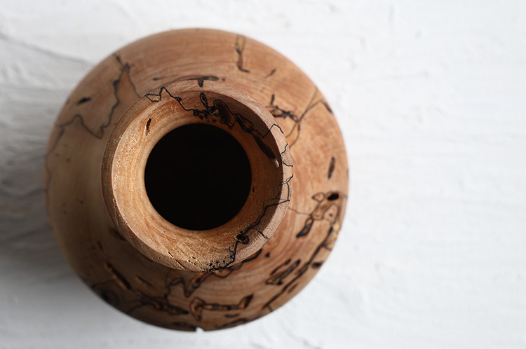 5 アースFin 花器オブジェ カエデ（スポルテッド）/オイル（飯田慎一）