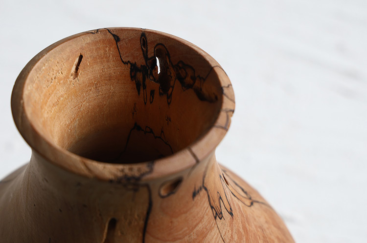 5 アースFin 花器オブジェ カエデ（スポルテッド）/オイル（飯田慎一）