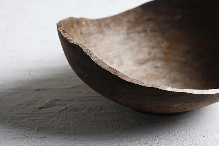3 アースFin ボウルオブジェ カエデ（鉄媒染）/アース無塗装（飯田慎一）