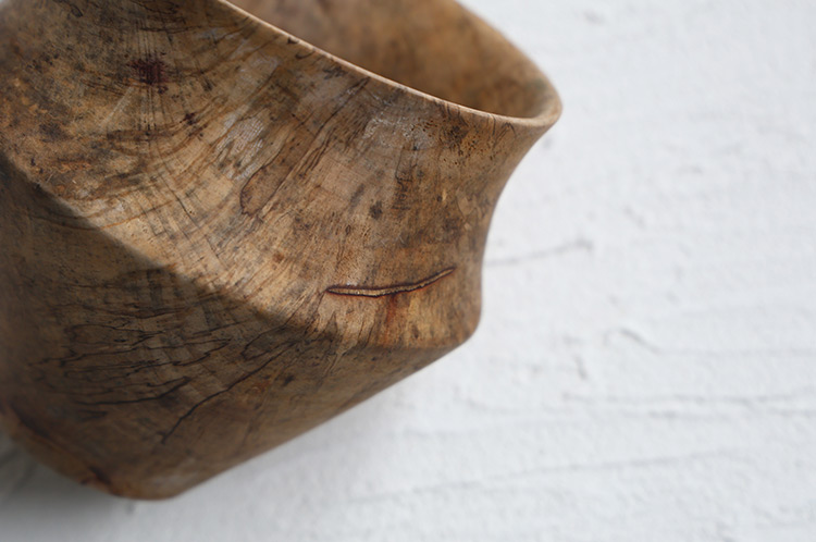 4 アースFin 花器オブジェ カエデ/アース無塗装（飯田慎一）