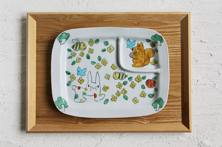 お食い初めセット（みどりのクローバー）木箱付