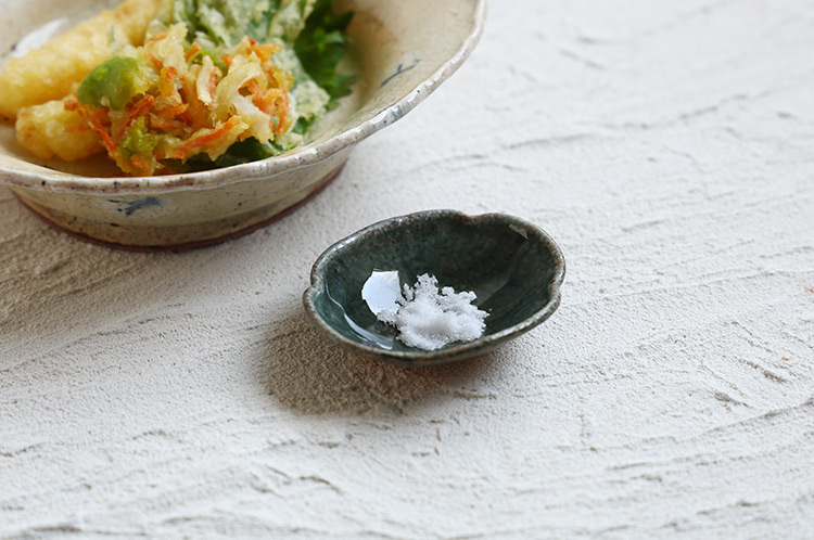 >35 木瓜手塩皿緑