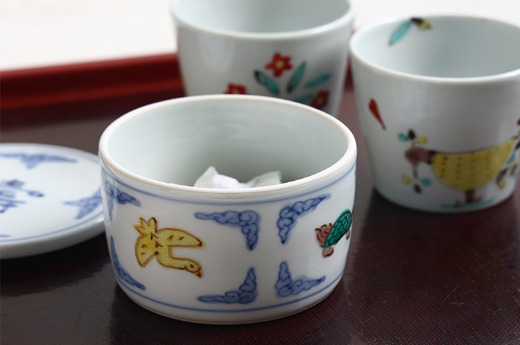 ふたもの つるカメ