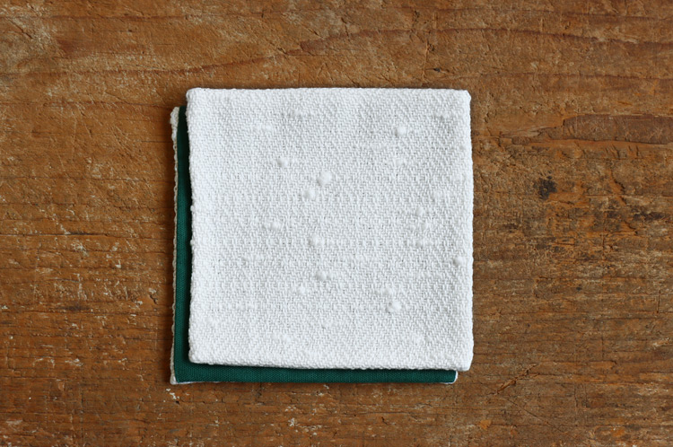 >コースター菱形文様 小（裡面 虫襖）11.5cm角