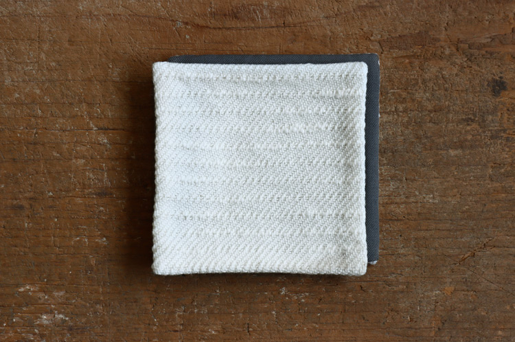 >コースター綾織（裡面 墨）10cm角