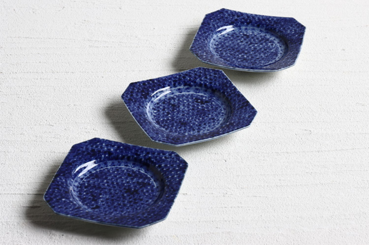 武用真 備前焼 木目四方皿 叩き皿 四方平鉢 食器 大皿 隅切角