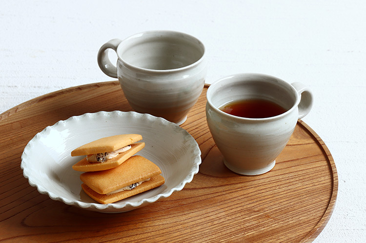 余宮隆　輪花向付　浅鉢　二客セット 余宮隆さん 輪花鉢2客セット 余宮隆 輪花向