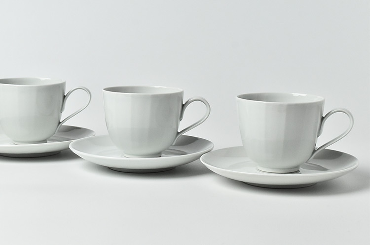 水野克俊 白磁面取コーヒーC/S ｜ 暮らしのうつわ花田 和食器 通販