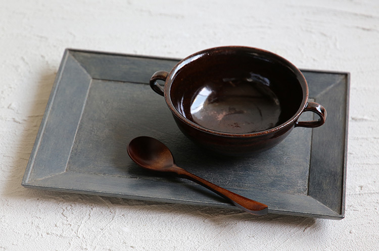 平岡正弘 スープスプーンショート イタヤカエデ（拭漆） ｜ 暮らしの