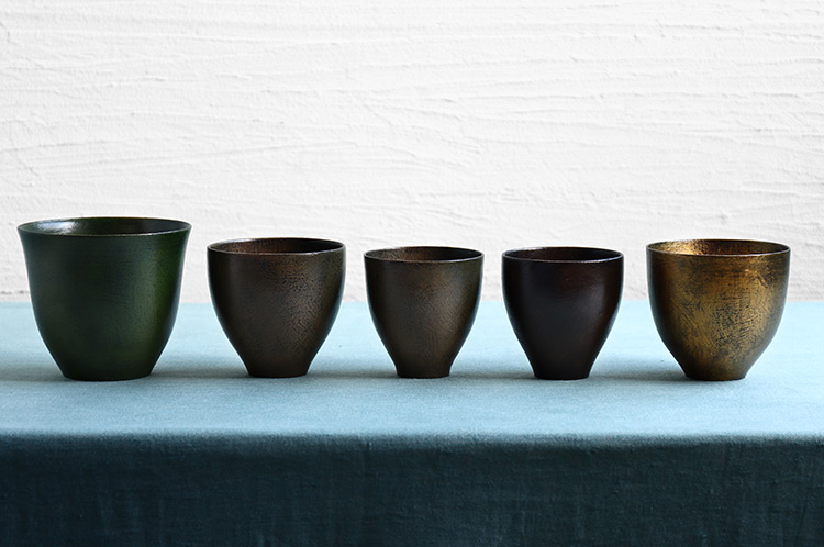 蓋付吸い物椀 洗朱蒔絵 10客 堅地家具師 文吉作 時代物 木製 手作り