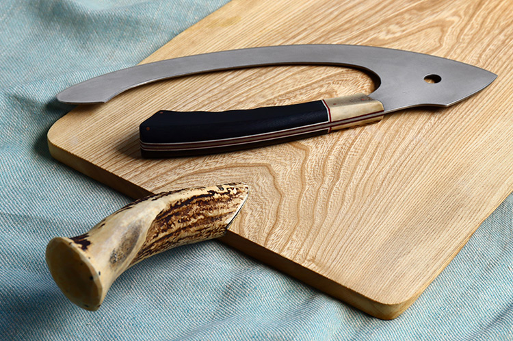 平林秀幸 1 ピッツァカッターset タガヤサン・シラカバ/二ホンジカ角