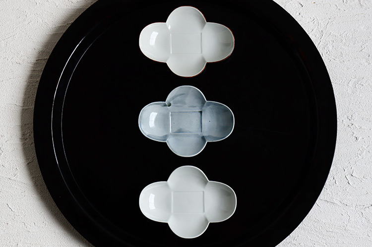 >3 白磁細木瓜皿（小）