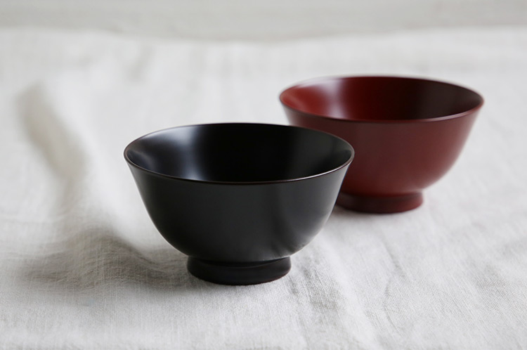 佐々木暢子 あさがお飯椀 溜 水目桜 ｜ 暮らしのうつわ花田 和食器 通販