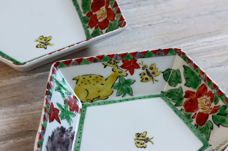 古川桜 5B 猪鹿蝶五角中鉢 ｜ 暮らしのうつわ花田 和食器 通販