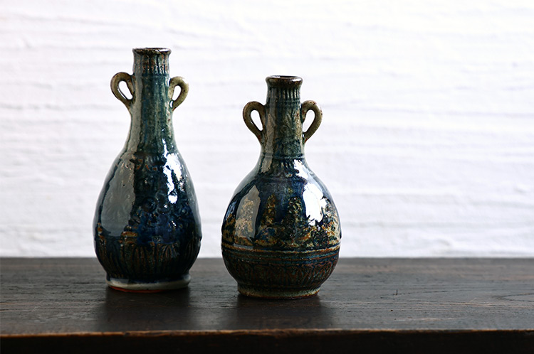 イムサエム 17 染付鶴首花入 ｜ 暮らしのうつわ花田 和食器 通販