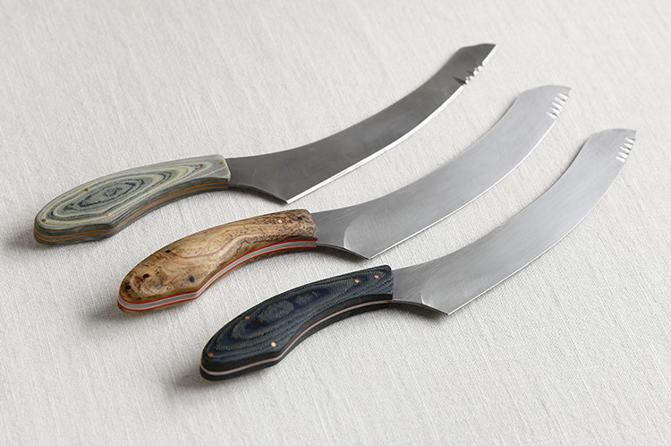 平林秀幸 8C Bread knife デニム・レジン・銅・グラスファイバー