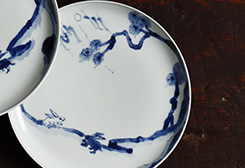 土本訓寛 7寸鉢 鶴 土本訓寛・土本久美子×